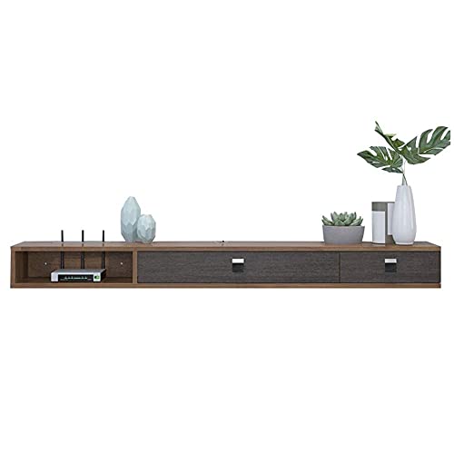 TYLDBNF Schwebender TV-Ständerschrank, TV-Ständerschrank, wandmontiertes Set-Top-Box-Regal, schwebende Trennwand, TV-Hintergrund-Wandregal, großer, befähigter zweitüriger Schrank TYLDBNF Schwebender TV-Ständerschrank, TV-Ständerschrank, wandmontiertes Set-Top-Box-Regal, schwebende Trennwand, TV-Hintergrund-Wandregal, großer, befähigter zweitüriger Schrank von TYLDBNF