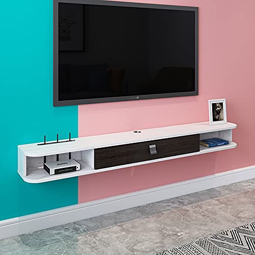 TYLDBNF Schwimmender TV-Ständer, Wand-TV-Schrank, schwimmende Unterhaltungseinheit, ökologisches Brett aus massivem Holz, schmaler Schrank zum Aufhängen an der Wand im Wohnzimmer, Schlafzimmer TYLDBNF Schwimmender TV-Ständer, Wand-TV-Schrank, schwimmende Unterhaltungseinheit, ökologisches Brett aus massivem Holz, schmaler Schrank zum Aufhängen an der Wand im Wohnzimmer, Schlafzimmer von TYLDBNF