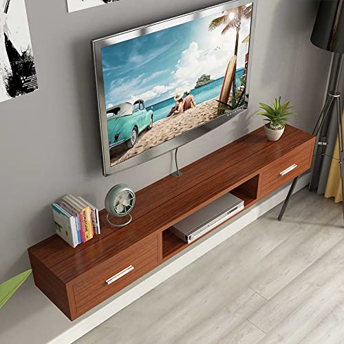 TYLDBNF Schwimmender TV-Ständer, schwebender TV-Ständer, Wand-TV-Schrank, schwebendes Regal, Media-Entertainment-Center-Möbel für Wohnzimmer, Schlafzimmer (Größe: 120 cm, Farbe: D) von TYLDBNF