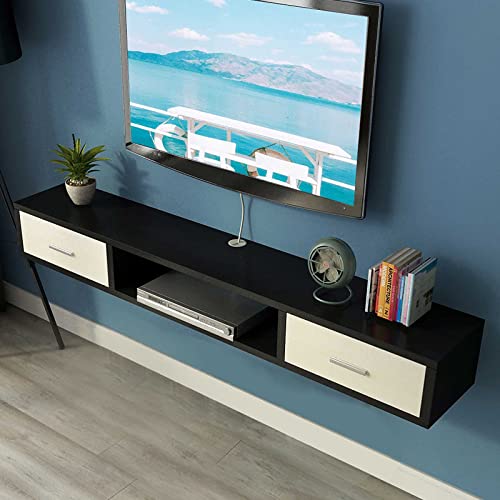 TYLDBNF Schwimmender TV-Ständer, schwebender TV-Ständer, Wand-TV-Schrank, schwebendes Regal, Media-Entertainment-Center-Möbel für Wohnzimmer, Schlafzimmer (Größe: 120 cm, Farbe: D) von TYLDBNF