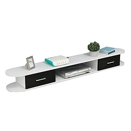 TYLDBNF Schwimmender TV-Ständer-Schrank, TV-Ständer, Wand-TV-Schrank, schwimmende Trennwände, multifunktionale Set-Top-Box-Aufbewahrungsregale, große Kapazität, platzsparend, robust und langlebig von TYLDBNF