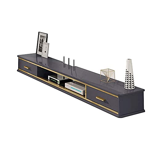 TYLDBNF Schwimmender TV-Ständerschrank, TV-Ständerschrank, schwimmende Trennwand, TV-Schrank, Hintergrundwand, Set-Top-Box-Aufbewahrungsregal, große Kapazität, platzsparend, verwendet im Wohnzimmer, von TYLDBNF