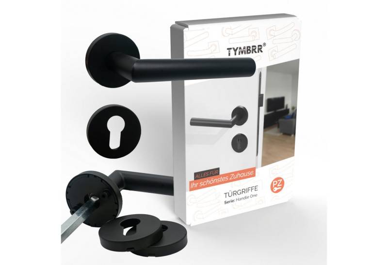 TYMBRR Türgriffpaar TYMBRR Türgriff-Set Schwarz matt Profilzylinder Slidebloc 3.0, Drücker außen TYMBRR Türgriffpaar TYMBRR Türgriff-Set Schwarz matt Profilzylinder Slidebloc 3.0, Drücker außen von TYMBRR