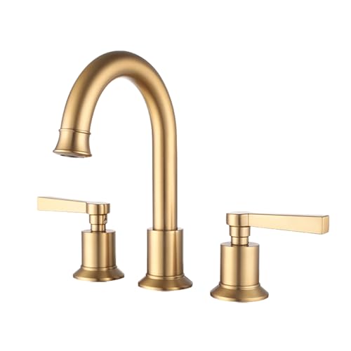 TYMYW 3 Loch Badewannenarmatur Doppelgriff Schwenkbar Geteilter Waschtisch-Wasserhahn Mischbatterie Messing,Gold Gebürstet TYMYW 3 Loch Badewannenarmatur Doppelgriff Schwenkbar Geteilter Waschtisch-Wasserhahn Mischbatterie Messing,Gold Gebürstet von TYMYW