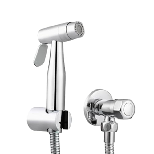 TYMYW Bidet Handbrause Set Dual-Modus Wasserauslass Wandmontage Bidet Brause mit 1,5M Brauseschlauch Verchromtes Silber TYMYW Bidet Handbrause Set Dual-Modus Wasserauslass Wandmontage Bidet Brause mit 1,5M Brauseschlauch Verchromtes Silber von TYMYW