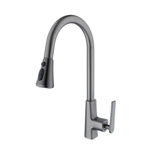 TYMYW Küchenarmatur Ausziehbar mit Brause 3 Modus 360° Schwenkbar Wasserhahn Küche Einhebel Mischbatterie,Grau TYMYW Küchenarmatur Ausziehbar mit Brause 3 Modus 360° Schwenkbar Wasserhahn Küche Einhebel Mischbatterie,Grau von TYMYW