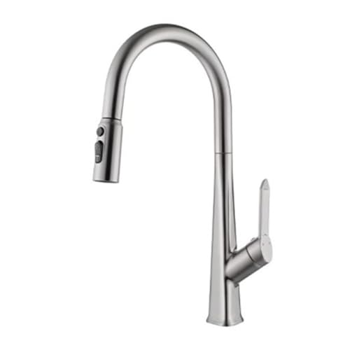 TYMYW Küchenarmatur Ausziehbar mit Brause 3 Modus 360° Schwenkbar Wasserhahn Küche Mischbatterie Ein Loch,Gebürstet TYMYW Küchenarmatur Ausziehbar mit Brause 3 Modus 360° Schwenkbar Wasserhahn Küche Mischbatterie Ein Loch,Gebürstet von TYMYW