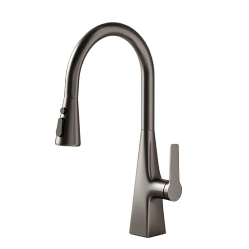 TYMYW Küchenarmatur Ausziehbar mit Brause 3 Modus 360° Schwenkbar Wasserhahn Küche Mischbatterie Einloch Grau TYMYW Küchenarmatur Ausziehbar mit Brause 3 Modus 360° Schwenkbar Wasserhahn Küche Mischbatterie Einloch Grau von TYMYW