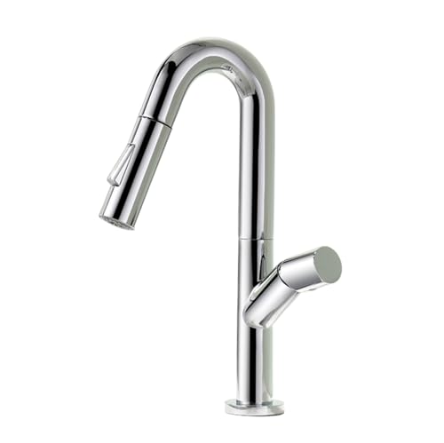 TYMYW Küchenarmatur Ausziehbar mit Zwei Strahlarten Einhebelmischer Wasserhahn Küche 360 Drehbar Einzelloch,Verchromt TYMYW Küchenarmatur Ausziehbar mit Zwei Strahlarten Einhebelmischer Wasserhahn Küche 360 Drehbar Einzelloch,Verchromt von TYMYW