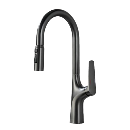 TYMYW Küchenarmatur mit Brause Ausziehbar 360° Schwenkbar Wasserhahn Küche Mischbatterie mit Brause 3 Modus, Grau TYMYW Küchenarmatur mit Brause Ausziehbar 360° Schwenkbar Wasserhahn Küche Mischbatterie mit Brause 3 Modus, Grau von TYMYW