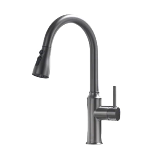 TYMYW Küchenarmatur mit Brause Ausziehbar 360° Schwenkbar Wasserhahn Küche Mischbatterie mit Brause 3 Modus,Grau TYMYW Küchenarmatur mit Brause Ausziehbar 360° Schwenkbar Wasserhahn Küche Mischbatterie mit Brause 3 Modus,Grau von TYMYW