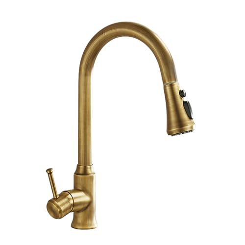 TYMYW Küchenarmatur mit Brause Ausziehbar 360° Schwenkbar Wasserhahn Küche Mischbatterie mit Brause 3 Modus Antiquität TYMYW Küchenarmatur mit Brause Ausziehbar 360° Schwenkbar Wasserhahn Küche Mischbatterie mit Brause 3 Modus Antiquität von TYMYW