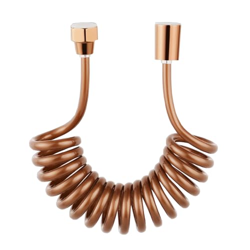 TYMYW Teleskopischer Duschschlauch 2,3 M G1/2 Feder Flexibler Spiralschlauch Roségold Gold TYMYW Teleskopischer Duschschlauch 2,3 M G1/2 Feder Flexibler Spiralschlauch Roségold Gold von TYMYW