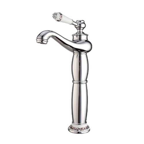 TYMYW Waschtischarmatur Hoch Messing mit Keramik-Einzelgriff Mischbatterie Wasserhahn Bad Hoch Einzelloch,Verchromt TYMYW Waschtischarmatur Hoch Messing mit Keramik-Einzelgriff Mischbatterie Wasserhahn Bad Hoch Einzelloch,Verchromt von TYMYW