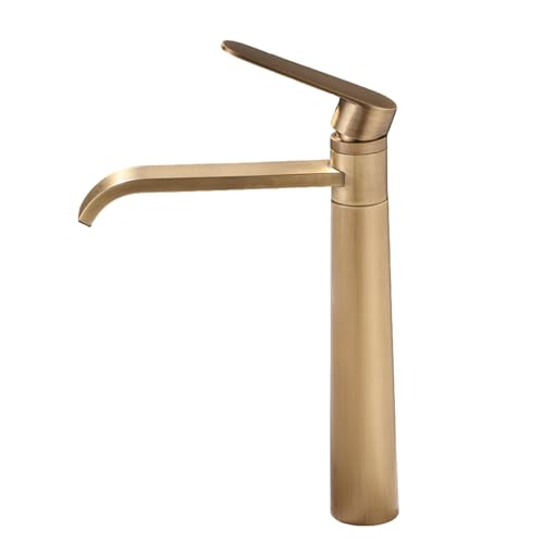 TYMYW Waschtischarmatur Hoch Wasserfall 360° Schwenkbar Wasserhahn Bad Antik Messing Einhebel Mischbatterie Einzelloch TYMYW Waschtischarmatur Hoch Wasserfall 360° Schwenkbar Wasserhahn Bad Antik Messing Einhebel Mischbatterie Einzelloch von TYMYW