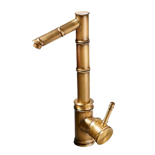 TYMYW Waschtischarmatur Messing Hoch Antik 360°Schwenkbar Einhebel Mischbatterie Wasserhahn Bad Einzelloch TYMYW Waschtischarmatur Messing Hoch Antik 360°Schwenkbar Einhebel Mischbatterie Wasserhahn Bad Einzelloch von TYMYW