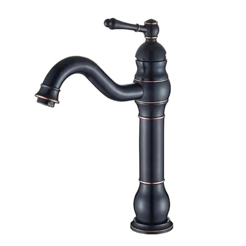 TYMYW Wasserhahn Bad Messing Hoch Einhebel Armatur Aufsatzwaschbecken Schwenkbar Einzelloch Mischbatterie,Antike Schwarz TYMYW Wasserhahn Bad Messing Hoch Einhebel Armatur Aufsatzwaschbecken Schwenkbar Einzelloch Mischbatterie,Antike Schwarz von TYMYW