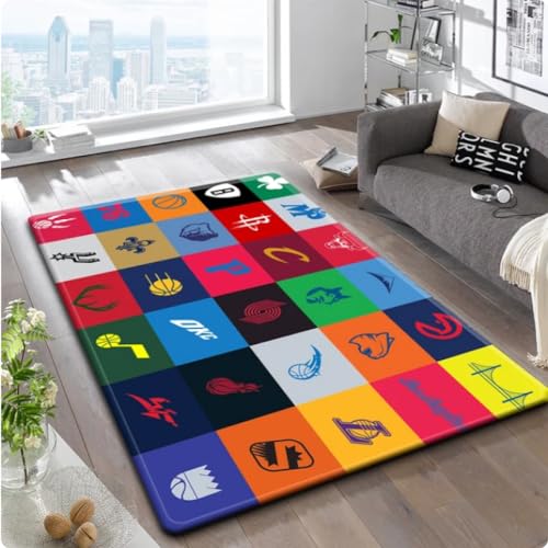 Basketball NBA Teppiche - Trendy Fußmatten für Jungen Schlafzimmer Home Decor Teppiche 80 * 120cm von TYNWASTH
