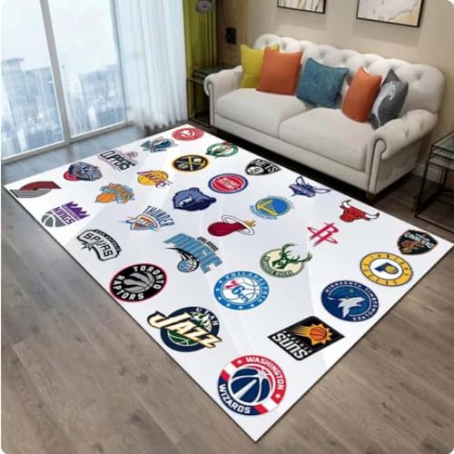 Basketball NBA Teppiche - Trendy Fußmatten für Jungen Schlafzimmer Home Decor Teppiche 80 * 120cm von TYNWASTH