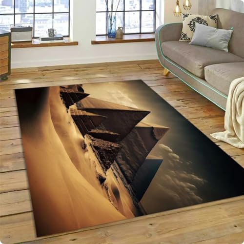 Bereich Teppich Ägyptische Pyramide Berühmte Architektur Teppich Teppich für Wohnzimmer Schlafzimmer Fußmatte Bodenmatte 50 * 80cm von TYNWASTH