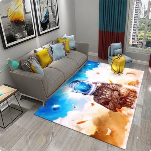 Bereich Teppich Astronaut Weltraum Muster Teppich Bodenmatte, Teppiche für Wohnzimmer Schlafzimmer Wohnkultur 120 * 160cm von TYNWASTH