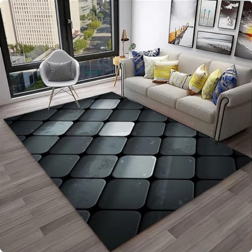 Geometrische Muster Bedruckte Fußmatten Teppich für Wohnzimmer Schlafzimmer Sofa Fußmatte Dekor 80 * 150cm von TYNWASTH