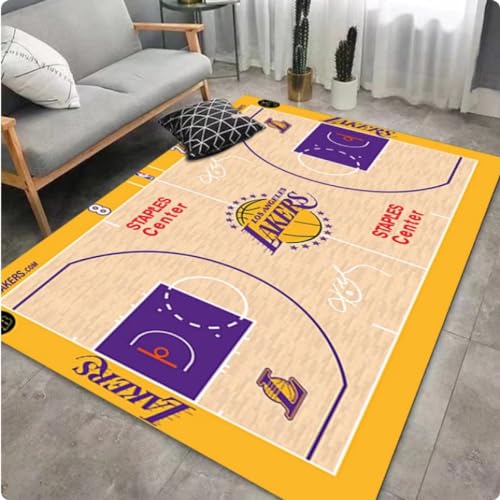 NBA Series Area Rugs - Basketball Team Logo Teppich für Jungen Schlafzimmer Home Decor Teppiche 120 * 160cm von TYNWASTH