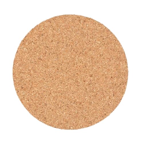 Korkplatte Selbstklebend Selbstklebende Korkplatten, Ersatzteil for Tassenunterlagen, rund, selbstklebende Trägerplatte, Kaffeekorkmatte, DIY-Quadrat-Teewerkzeug(Round) von TYNXK
