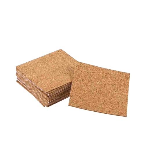 Korkplatte Selbstklebend Selbstklebende Korkplatten, Ersatzteil for Tassenunterlagen, rund, selbstklebende Trägerplatte, Kaffeekorkmatte, DIY-Quadrat-Teewerkzeug(Square) von TYNXK