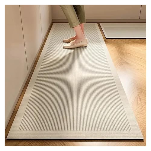 TYNXK 1/2PC Küchenbodenmatte Rutschfester und ölbeständiger Teppich Kieselgurschlamm saugfähige Fußmatte Heimdekoration(Color-01,1PC60X90CM) von TYNXK