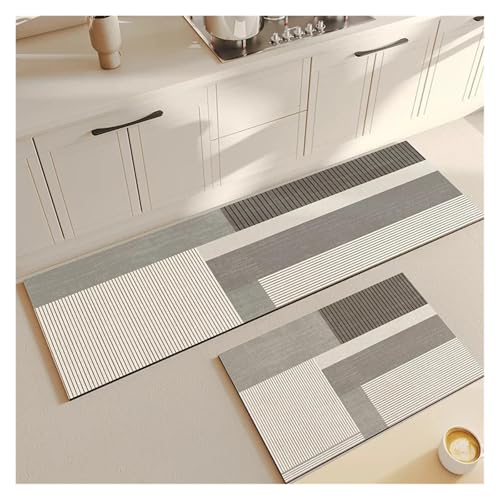 TYNXK 1 Stück weiche Küchen-Schlamm-Bodenmatte, super rutschfest, super saugfähig, leicht zu handhabender Teppich(Color-01,60X180CM) von TYNXK