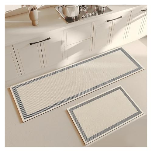 TYNXK 1 Stück weiche Küchen-Schlamm-Bodenmatte, super rutschfest, super saugfähig, leicht zu handhabender Teppich(Color-02,60X200CM) von TYNXK