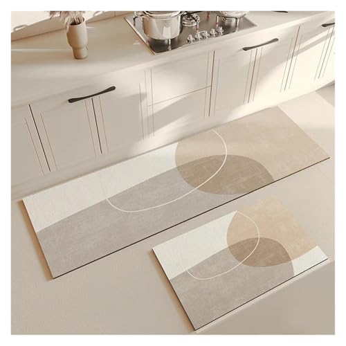 TYNXK 1 Stück weiche Küchen-Schlamm-Bodenmatte, super rutschfest, super saugfähig, leicht zu handhabender Teppich(Color-03,120X160CM) von TYNXK