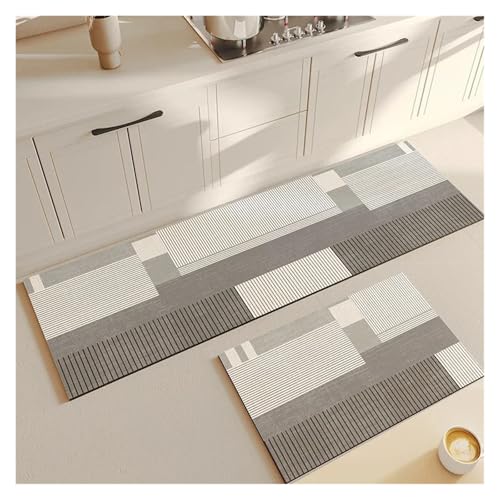 TYNXK 1 Stück weiche Küchen-Schlamm-Bodenmatte, super rutschfest, super saugfähig, leicht zu handhabender Teppich(Color-06,60X90CM) von TYNXK