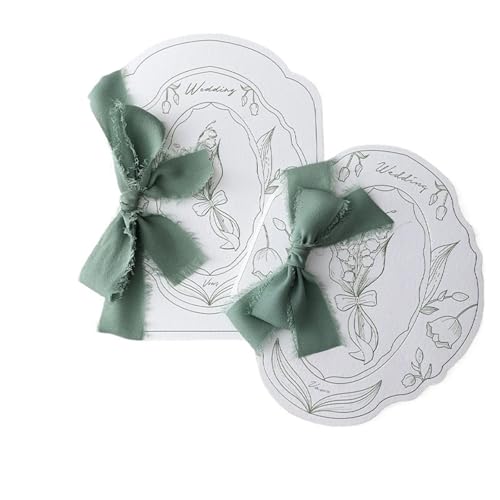 TYNXK 2 stücke Hochzeit Ehe Braut Bräutigam Papier Eid Buch Maiglöckchen Karte Gelübde Karten for Dekoration Requisiten(Bride and Groom) von TYNXK