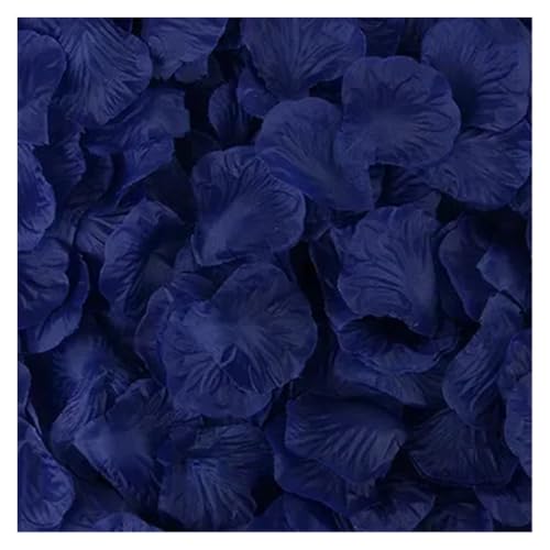 TYNXK 2000Pcs Künstliche Gefälschte Rose Blütenblätter Bunte Simulation Seide Rose Blütenblatt for Valentinstag Hochzeit Party(Dark Blue) von TYNXK