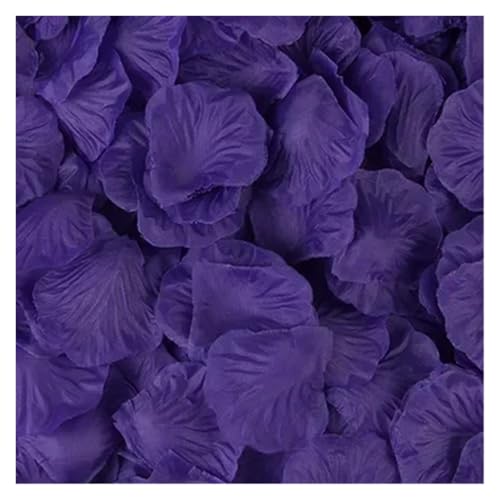 TYNXK 2000Pcs Künstliche Gefälschte Rose Blütenblätter Bunte Simulation Seide Rose Blütenblatt for Valentinstag Hochzeit Party(Dark Purple) von TYNXK