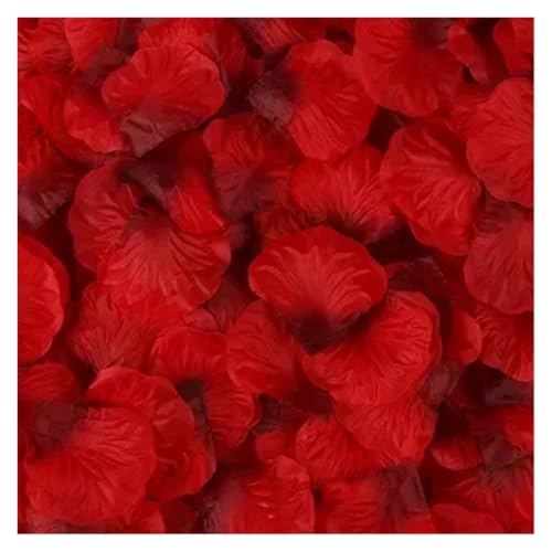 TYNXK 2000Pcs Künstliche Gefälschte Rose Blütenblätter Bunte Simulation Seide Rose Blütenblatt for Valentinstag Hochzeit Party(Dark Red) von TYNXK