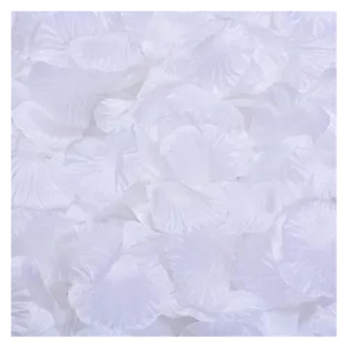 TYNXK 2000Pcs Künstliche Gefälschte Rose Blütenblätter Bunte Simulation Seide Rose Blütenblatt for Valentinstag Hochzeit Party(White) von TYNXK