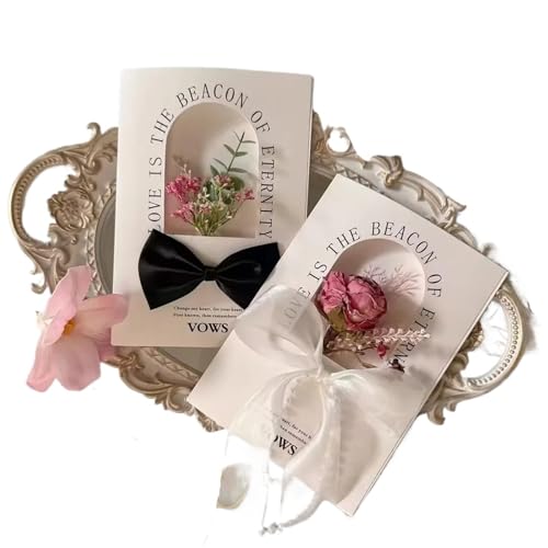 TYNXK Hochzeitsgelübde Kreative Om und Braut Rede High-End handschriftliche Karte Erklärung gefaltet Geschenk(Color-08) von TYNXK