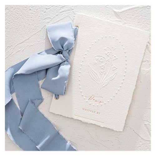 TYNXK Hochzeitsgelübdebücher Kartenset Konkaves und konvexes Design Dekoration Einladungsgeschenkbuch Glockenorchidee Gelübde Karten(Blue,2pcs) von TYNXK