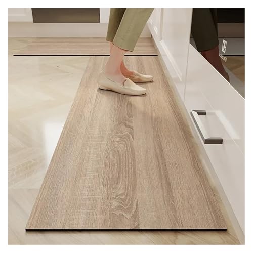 TYNXK Küchenbodenmatte Wasserdichter Rutschfester Teppich PVC-Leder Fußmatten Langer Heimdekorationsteppich(Color-05,1pc 40x180cm) von TYNXK