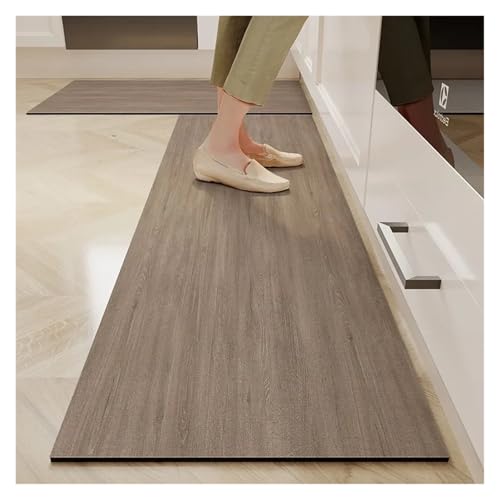 TYNXK Küchenbodenmatte Wasserdichter Rutschfester Teppich PVC-Leder Fußmatten Langer Heimdekorationsteppich(Color-06,1pc 100x150cm) von TYNXK