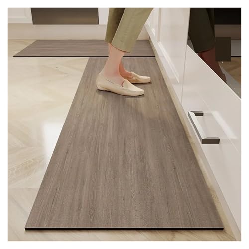 TYNXK Küchenbodenmatte Wasserdichter Rutschfester Teppich PVC-Leder Fußmatten Langer Heimdekorationsteppich(Color-06,1pc 40x120cm) von TYNXK