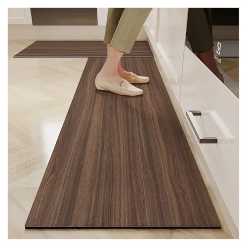 TYNXK Küchenbodenmatte Wasserdichter Rutschfester Teppich PVC-Leder Fußmatten Langer Heimdekorationsteppich(Color-08,1pc 120x160cm) von TYNXK