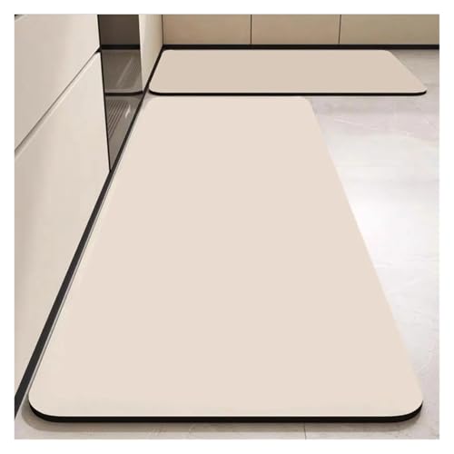 TYNXK Küchenbodenmatten Kieselgur-Teppich Rutschfester Verlängerungsstreifen Schmutzabweisende saugfähige Fußmatten(Color-01,50X80CM) von TYNXK