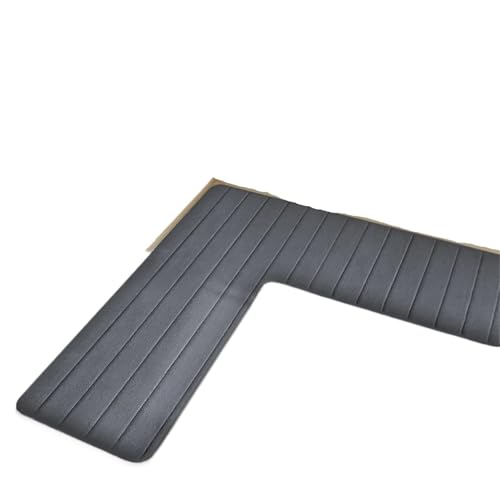 TYNXK L-förmige saugfähige Flanell-Fußmatten for Zuhause, Küche, Rutschfester Fuß, Badezimmer, Eingangstürmatte, Eckteppich(Color-01,150x150cm) von TYNXK