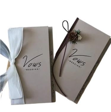 TYNXK Romantisches kleines, frisches Ehegelübdebuch, Erklärung, Hochzeitsgeschenke for Braut und Bräutigam, Dekoration der Liebe(Color-01) von TYNXK