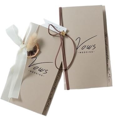 TYNXK Romantisches kleines, frisches Ehegelübdebuch, Erklärung, Hochzeitsgeschenke for Braut und Bräutigam, Dekoration der Liebe(Color-03) von TYNXK