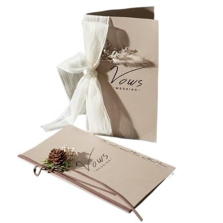 TYNXK Romantisches kleines, frisches Ehegelübdebuch, Erklärung, Hochzeitsgeschenke for Braut und Bräutigam, Dekoration der Liebe(Color-05) von TYNXK